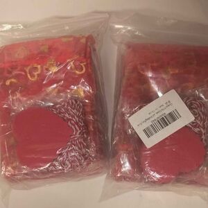 Valentine's Red and Gold Heart Gift Bags